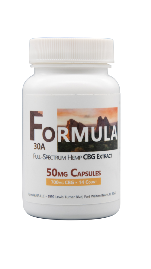 Formula30A Cannabigerol (CBG) 50mg Capsules (14ct.) CASE